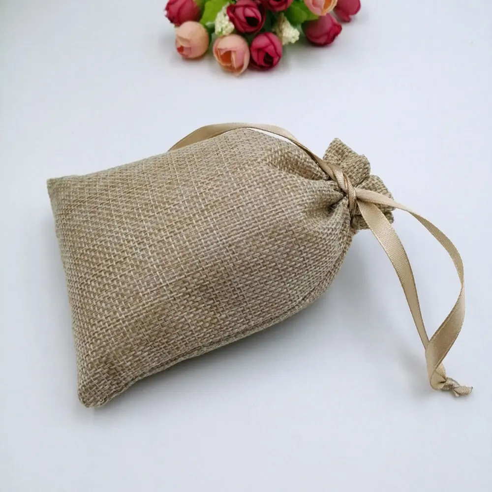 13x18 джутовый мешок ленточные подарочные пакеты на день рождения холст из джута