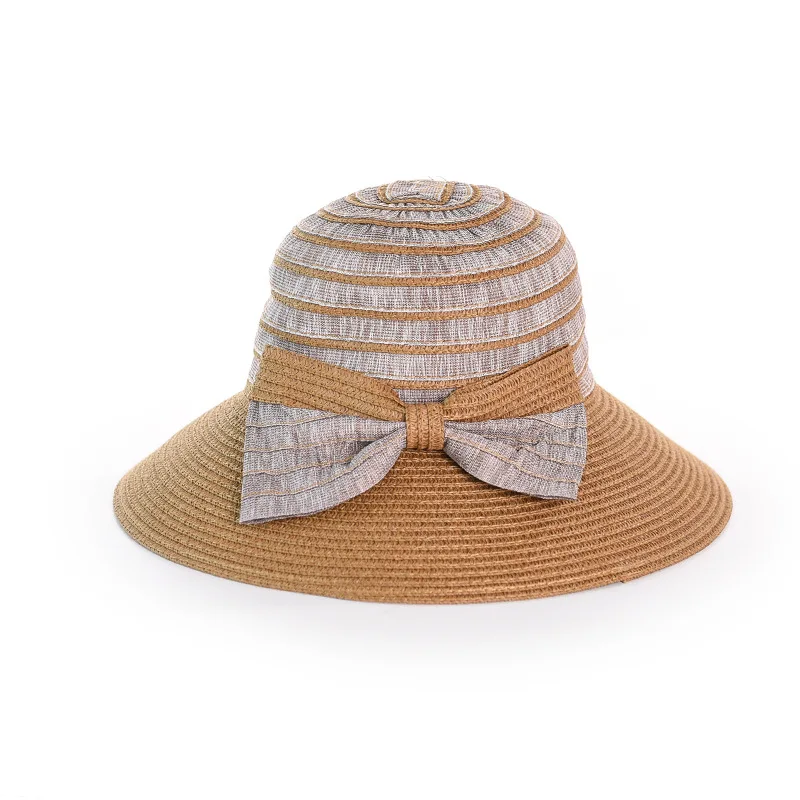 

2019 New Sun Hats for Women Girls Wide Brim Floppy Straw Hat Summer Bohemia Beach Cap Leopard Ribbon chapeau femme ete