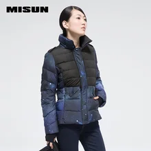 Misun2017 новые модные повседневные короткие дизайнерские цветные тонкие женские пуховики, куртки для женщин, новое поступление