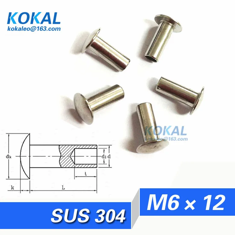 [YK-304-M6 * 12] Бесплатная доставка 50 шт. мебель для дома овальная головка с заклепками
