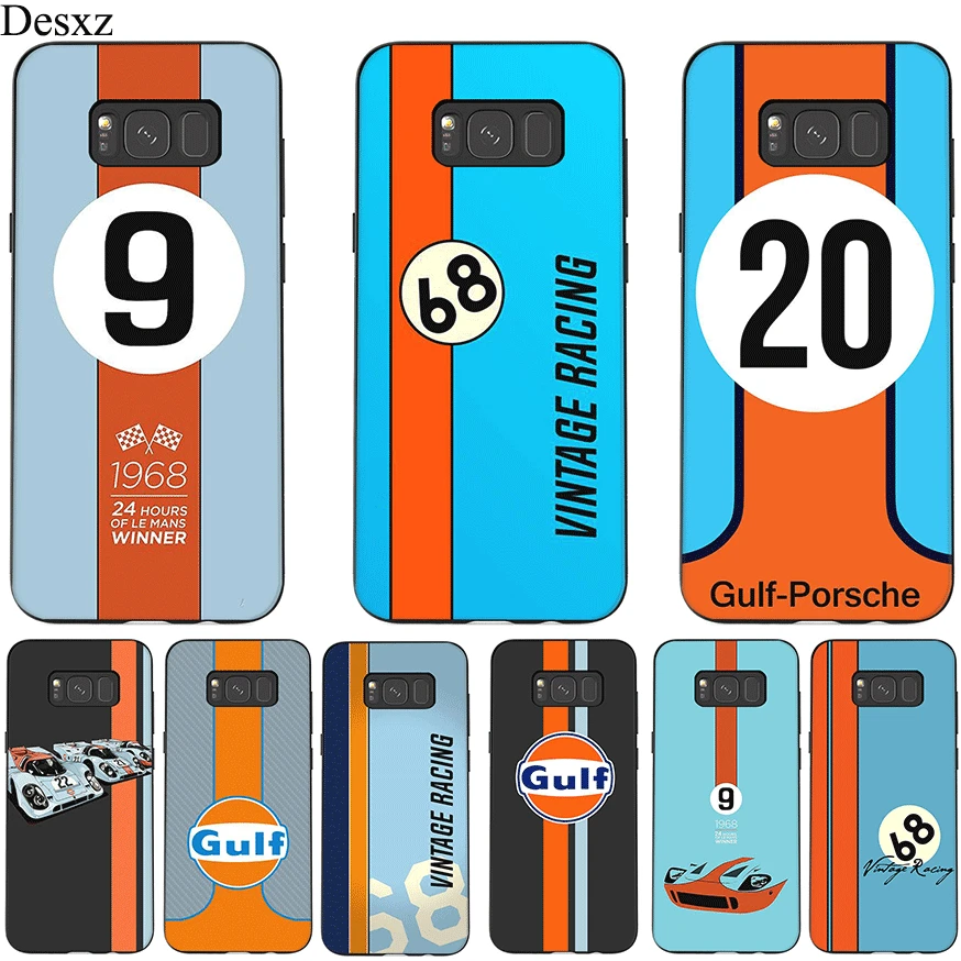 

Desxz Silicone Cell Phone Case For Samsung Galaxy A3 A5 A6 A7 A8 A9 A10 A30 A40 A50 A70 J6 Plus Cover Ford Gulf Racing Car