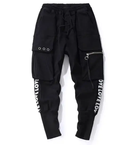 aladdin trousers Men Pants Zipper Tide Hip Hop Men's Fashion joggers pants harem pants Mens Boys Baggy Pocket Breeches Loose Collapse Trousers high waisted harem pants