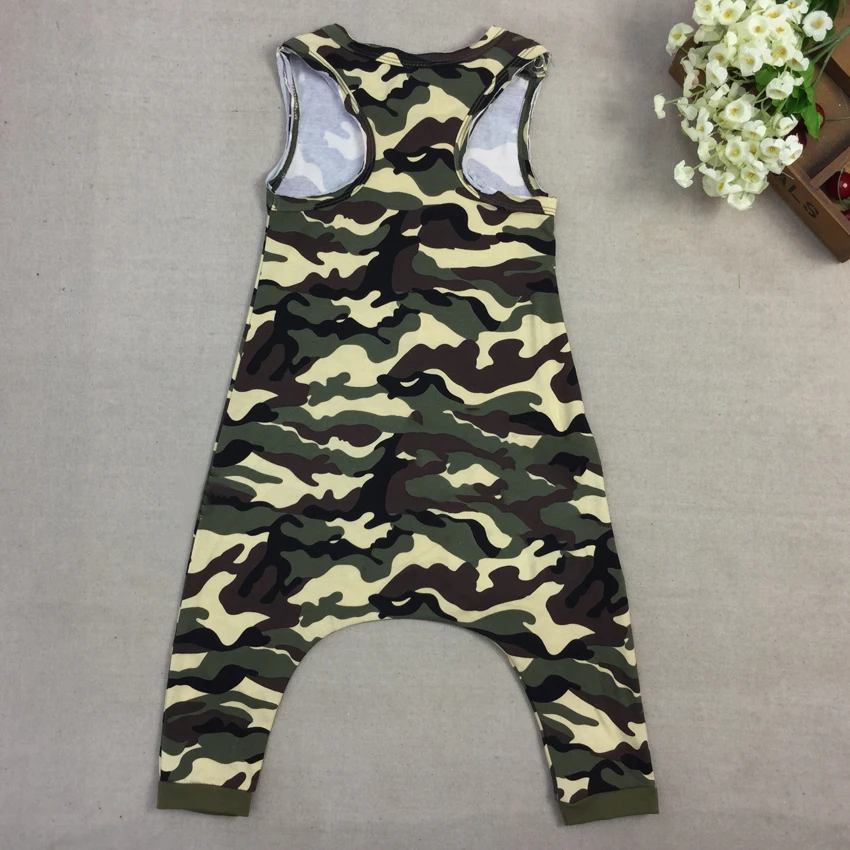 COSPOT الطفل الفتيان الفتيات الحريم السروال القصير صبي فتاة الصيف قطرة المنشعب بذلة الاطفال أزياء ليوبارد التمويه البلوز 2017 جديد 38D