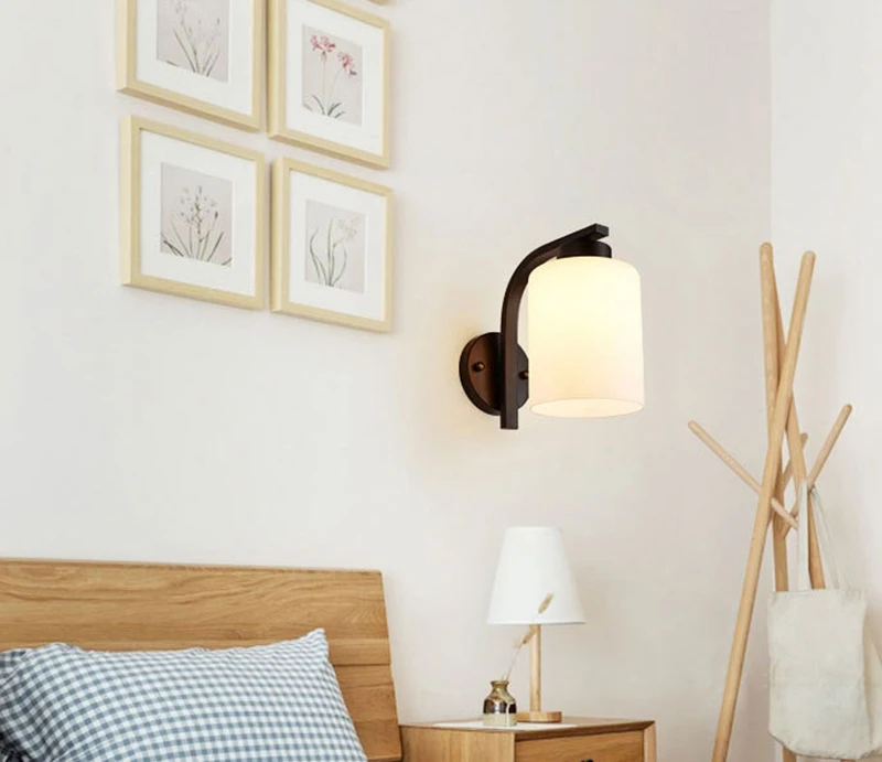 Retro Antique LED Glass Wall Light Stair Wall Light Family Indoor Living Room Bedroom Bedside Aisle Corridor Glass Wall Light (6)