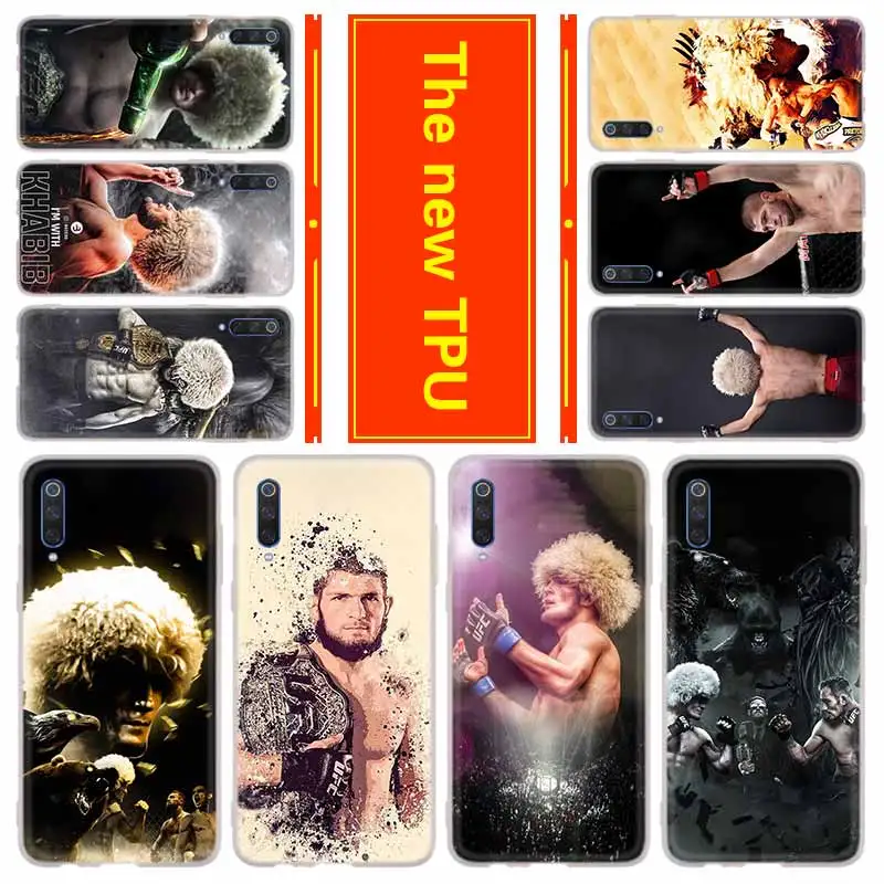 

Phone for Xiaomi 9 SE 8 lite 5X 6X Mi 9 8 A1 A2 F1 MAX 3 MIX 2S Redmi Note 7 6 5 K20 pro go Cover Case khabib nurmagomedov UFC