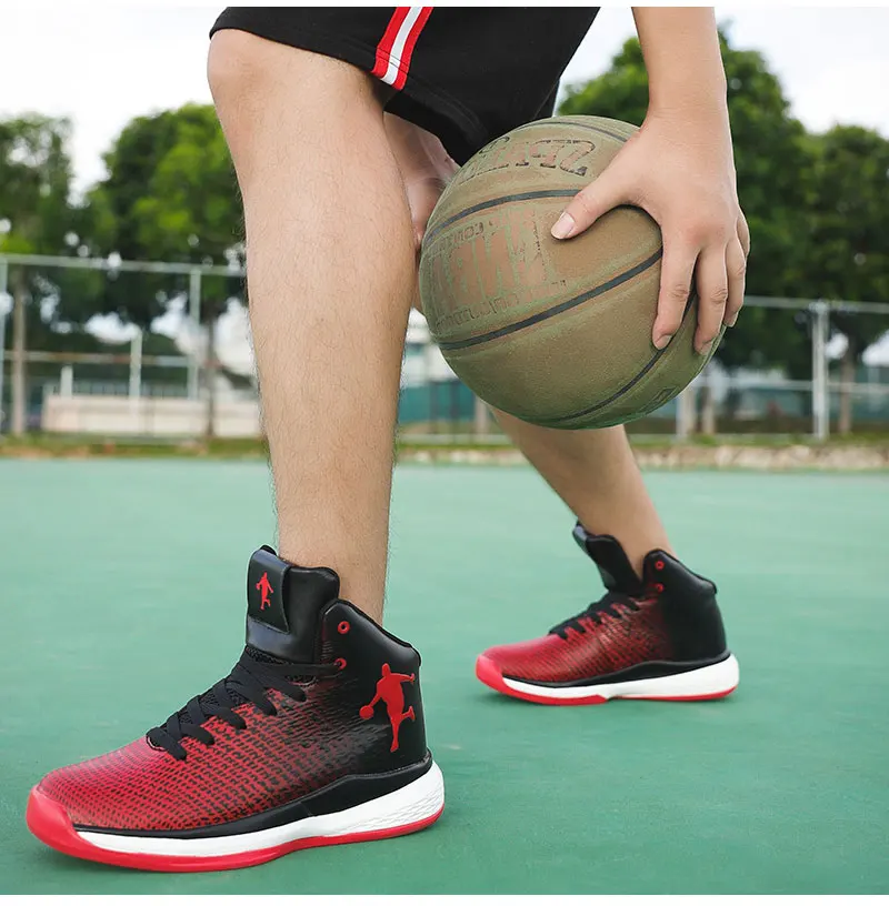 Большой размер 47 баскетбольные кроссовки для мужчин и женщин Дышащие Высокие баскетбольные ботинки для мальчиков светильник спортивные кроссовки для тренировок на открытом воздухе