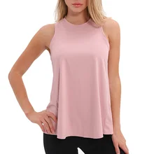 Популярная женская однотонная майка с открытой спиной быстросохнущая дышащая Спортивная одежда для занятий йогой MCK99