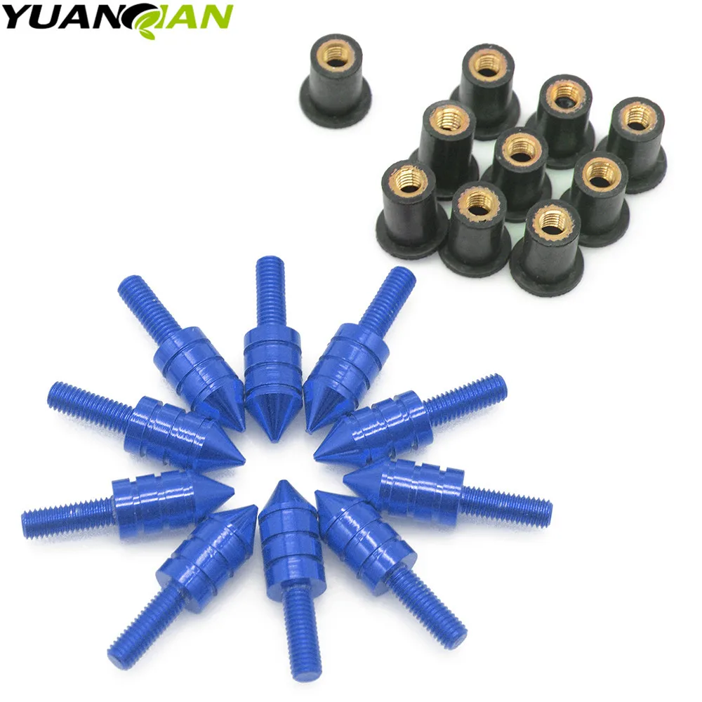 5mm Motorcycle Windshield Windscreen Bolt Screw Nut Fastener Kit For honda cbr 600rr cbr1000 body kit 2008/cbr 1000 rr 2006 2007 |