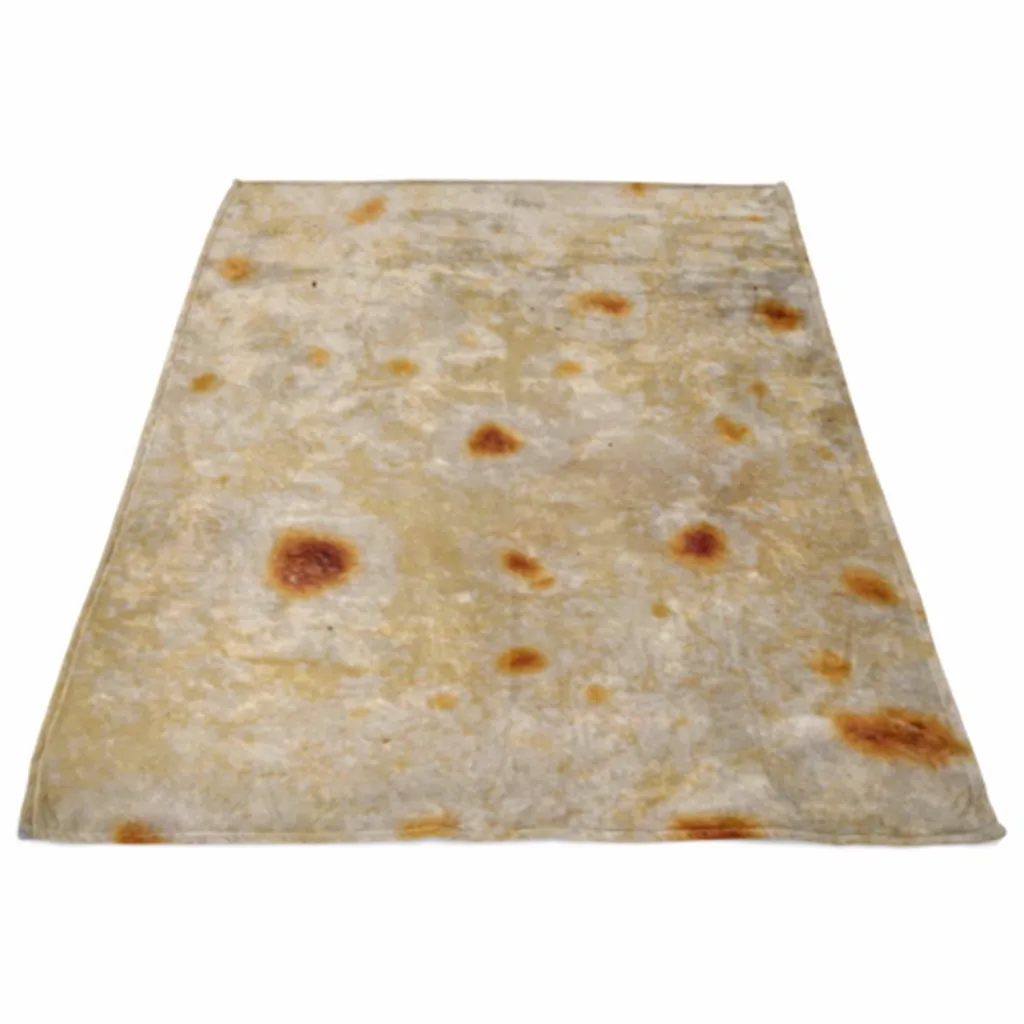 

Tortilla Burrito Fleece Blanket Throw Tortilla Texture Soft Fleece Throw Blanket home textile stones island tapestry quilt #0408