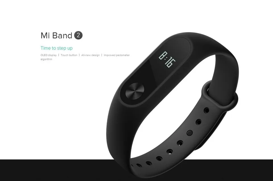 Xiaomi Mi Band 2 Смарт-браслет OLED тачпад монитор сна частота сердечных сокращений IP67 Водонепроницаемый для телефонов Android IOS