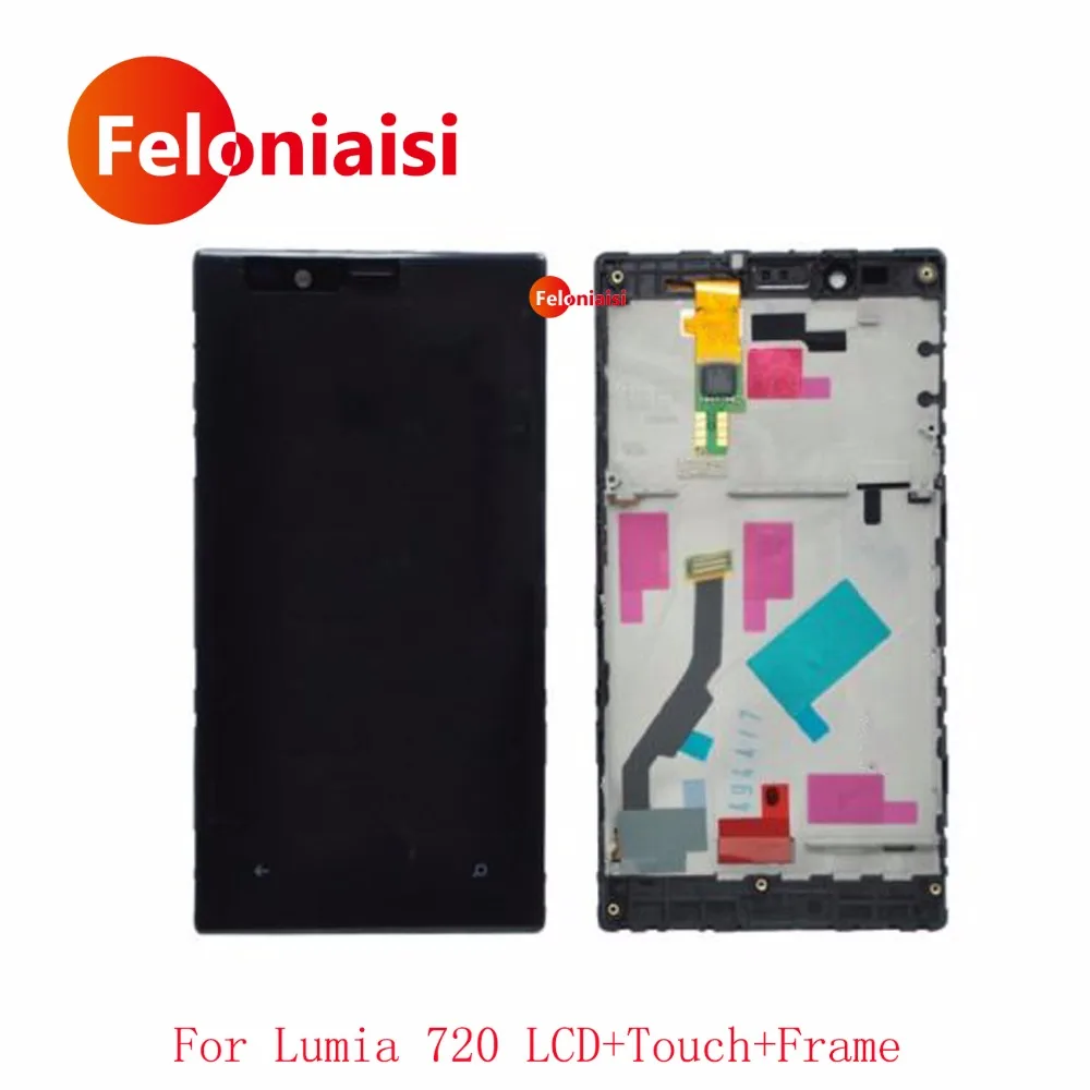 10 шт./лот 4 3 ''для Nokia Lumia 720 RM-885 Полный ЖК-Дисплей с Сенсорный экран планшета