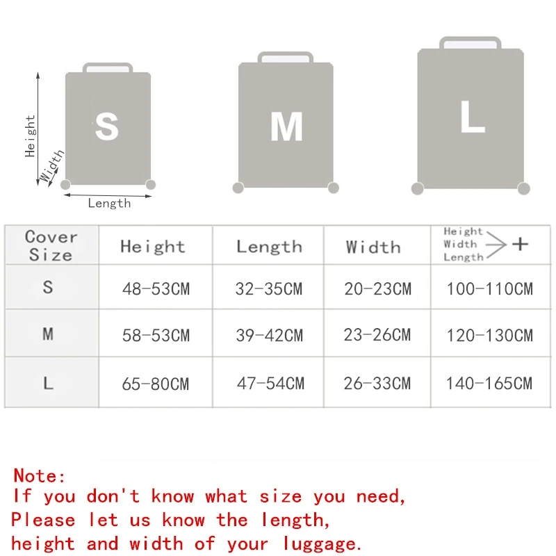 Дорожный Чехол для чемодана, защитный чехол для багажника 18~ 30 дюймов, чехол, эластичный стрейч, чехол для тележки, пылезащитный чехол N077