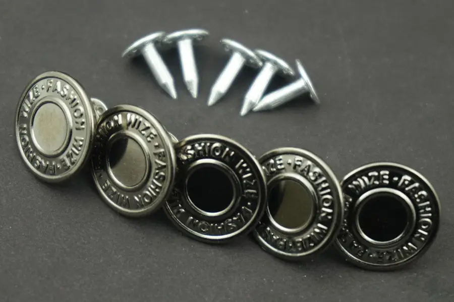 5PCS/set Metal Jeans Tack Snaps suspender Buttons Press Studs Sewing