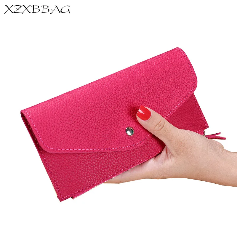 

XZXBBAG Fashion Women Long Wallet Multiple Card Holder Envelope Purse Ladies Zipper Hasp Money Bag Clip Female Handbag XB013