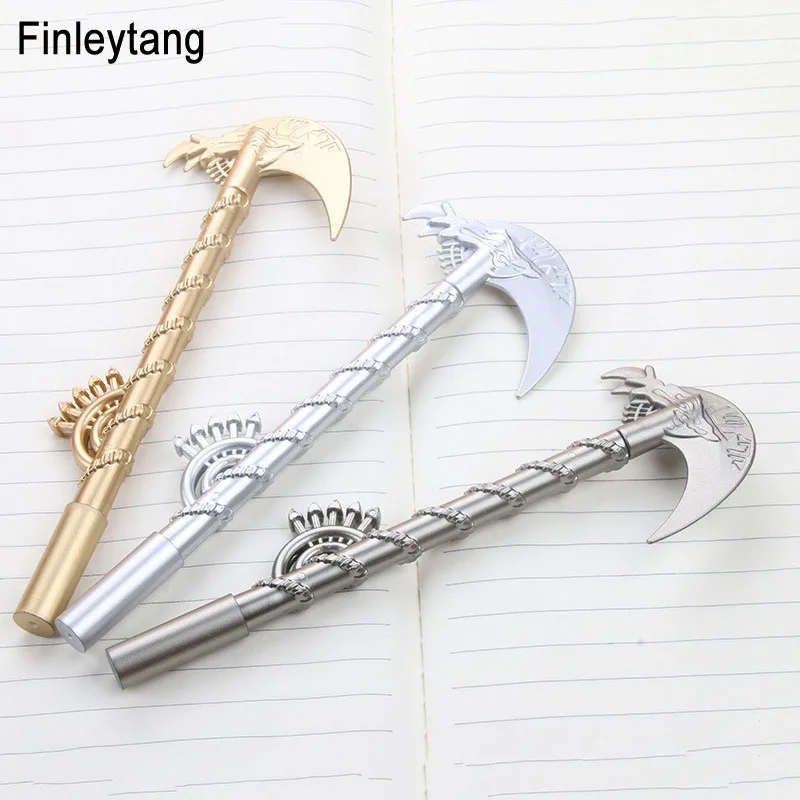 

3 Pcs/set Creative Office School Stationery Supplies Weapon Sickle Shape Gel Pen Children Gift 0.5mm Black Ink Fluently Writing