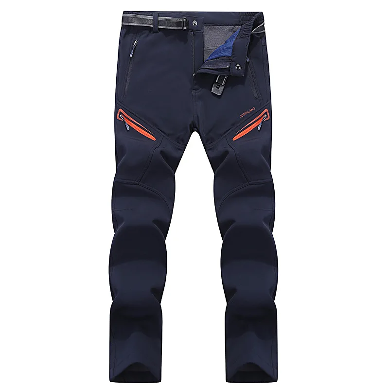 Новые походные брюки мужские флисовые зимние уличные водонепроницаемые треккинговые походные брюки флисовые теплые ветрозащитные лыжные спортивные штаны
