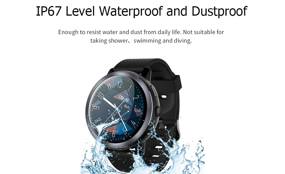 LEMFO LEM8 4G Smart Watch Phone Android 7.1.1 2GB + 16GB Support GPS WiFi Nano SIM card Heart Rate monitor 2MP Camera Smartwatch (4)