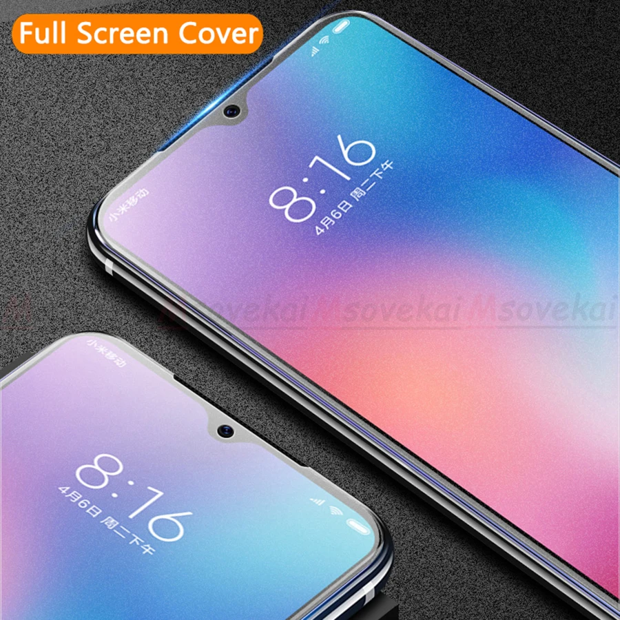 Закаленное стекло для Xiaomi Mi 9 SE Explorer Play Mix 3 Redmi Note 7 Pro черная Акулья Helo матовая