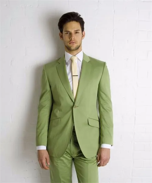 

2018 New Arrival costume homme Terno Mint Green Groom Tuxedos Men Suits Fashion Best Men Party Suits 2 Pieces (Jacket+Pants+Tie)