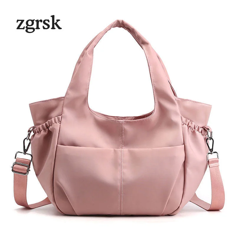 

Shoulder Bag Brand Big Canvas Solid Zipper Clutch Purse Black Fashion Luxury Handbags Women Bags Designer Sac Main Femme