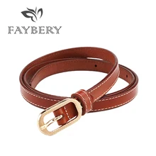 

European Style Cowskin Belts for Women Clothing Golden Metal Buckle Belt High Quality Genuine Leather Female Strap Drop Shipping
