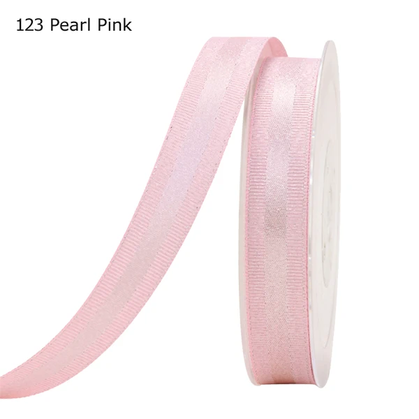 Silver Purl Grosgrain Edge Satin Ribbon 123