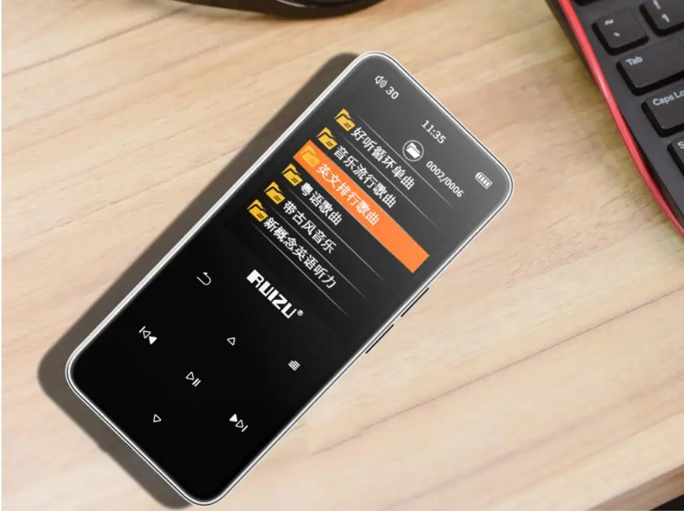 Новейший Bluetooth MP3 плеер с сенсорным экраном музыкальный RUIZU D10 8 ГБ цветной экран 2 4