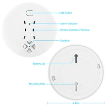 Hot Sale Wireless Smoke Detector Portable Fire Protection Alarm Sensors For Home Security