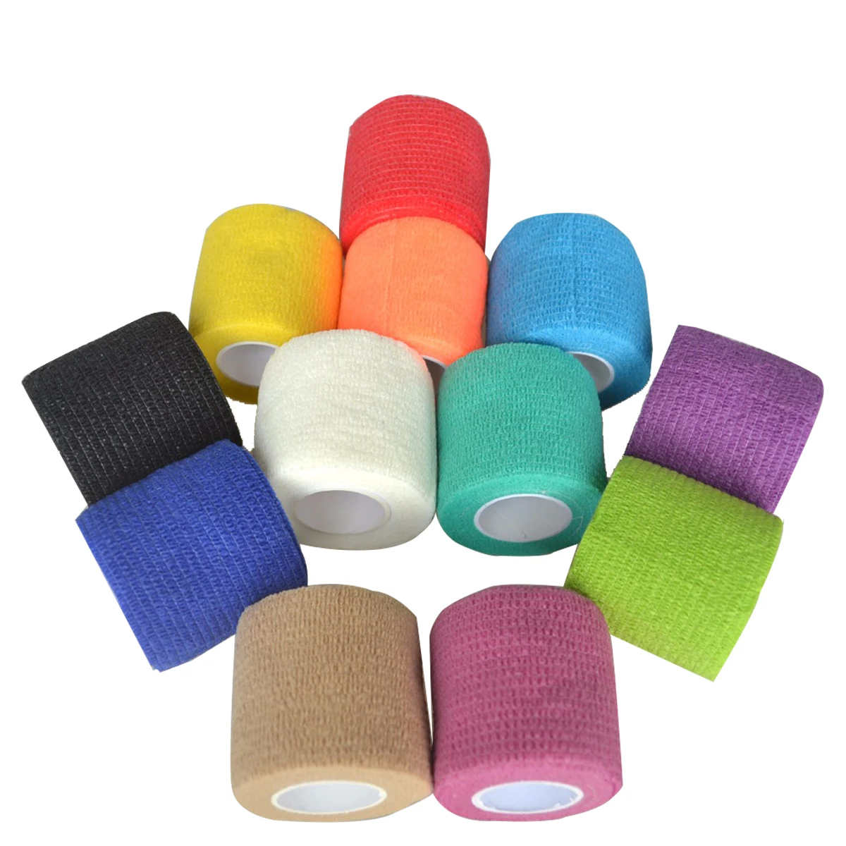 High Quality 12Pcs/Lot Athletic Tape 5cm*4.5m Nonwoven Self Adhesive Sport Elastic Bandage Strain Injury Support Strap | Красота и
