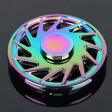 Круговой подарок игрушки Дети Безопасность Радуга Спиннер Непоседа Металл Tri-Spinner EDC ручной для пальцев Спиннер СДВГ фокус тревога облегчение стресса