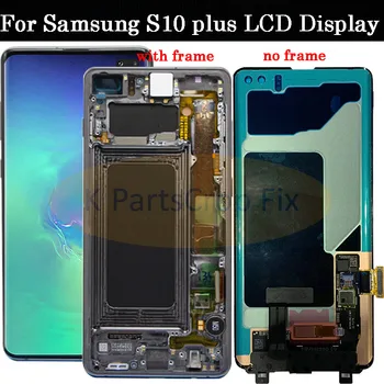 

AMOLED For Samsung Galaxy S10 2019 SM-G9730 G973F LCD Display Touch Screen Digitizer Replacement For SAMSUNG S10 Plus G9750 LCD