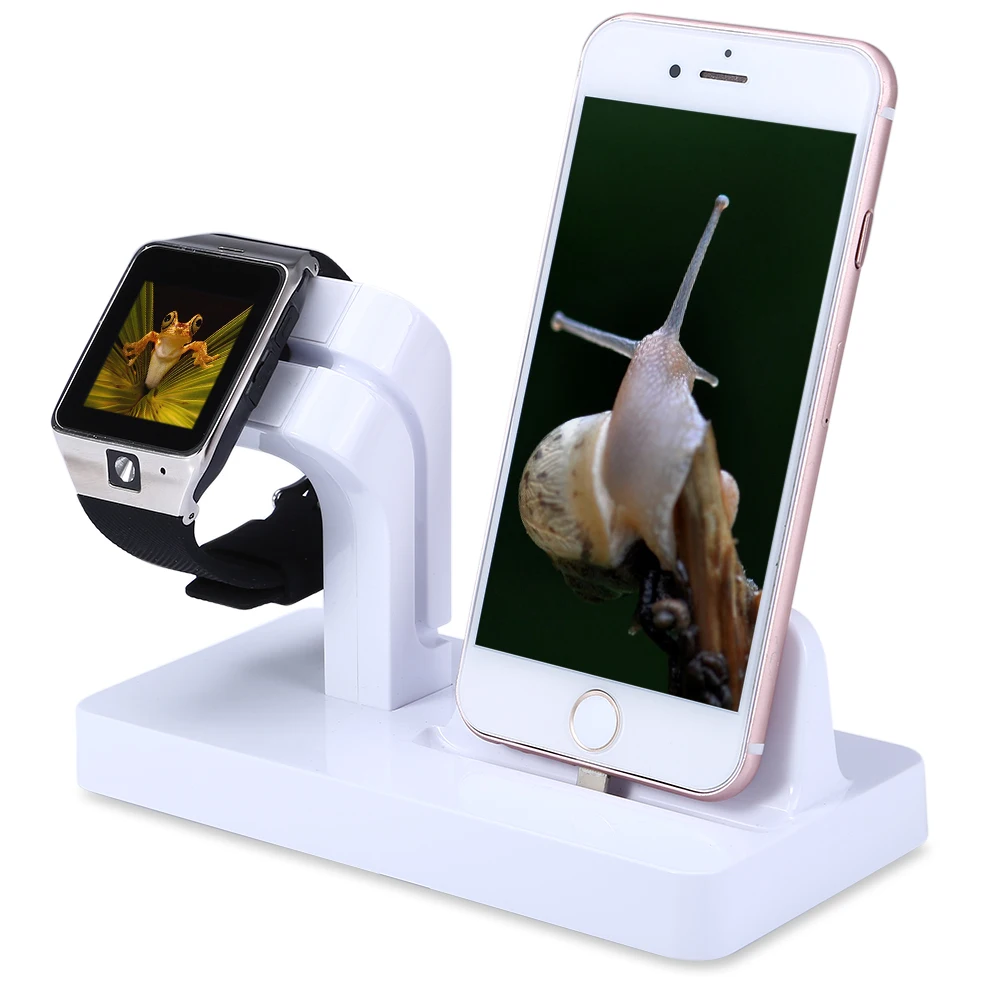

Universal Mobile Phone Holder Stand 2 in 1 Charging Dock Stand Bracket Accessories Holder For iPhone & Apple Watch Charging base