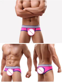 

Sexy Men Underwear Backless Buttocks Briefs cuecas Open Back Breathable Man Underpants Underwear Male Panties