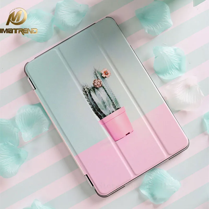 

Mimiatrend Cactus Painted Flip Cover For iPad Pro 9.7" Air Air2 Mini 1 2 3 4 Tablet Case Protective Shell for 2017 New iPad 9.7