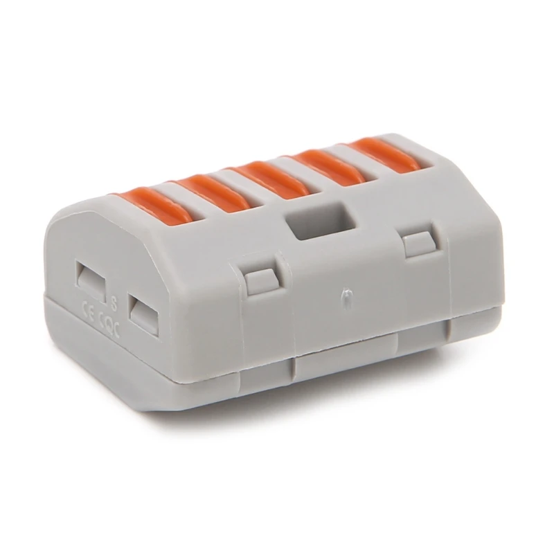 

Everlasting 5Pcs/Set 222-415 Push Wire Connector Lever Terminal Block Lever-Nuts 5 Conductor