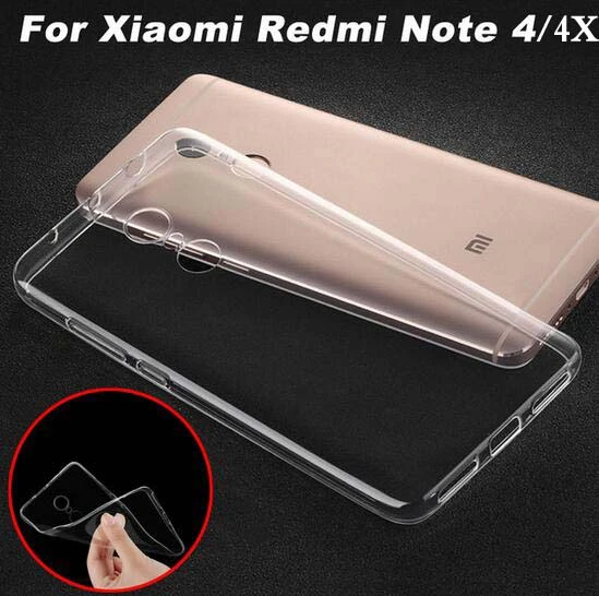 For Xiaomi Redmi Note 4 4X Ricestate brand Ultra-thin Clear TPU Case For Xiaomi Redmi Note 4 4X Back Cover soft Silicon case