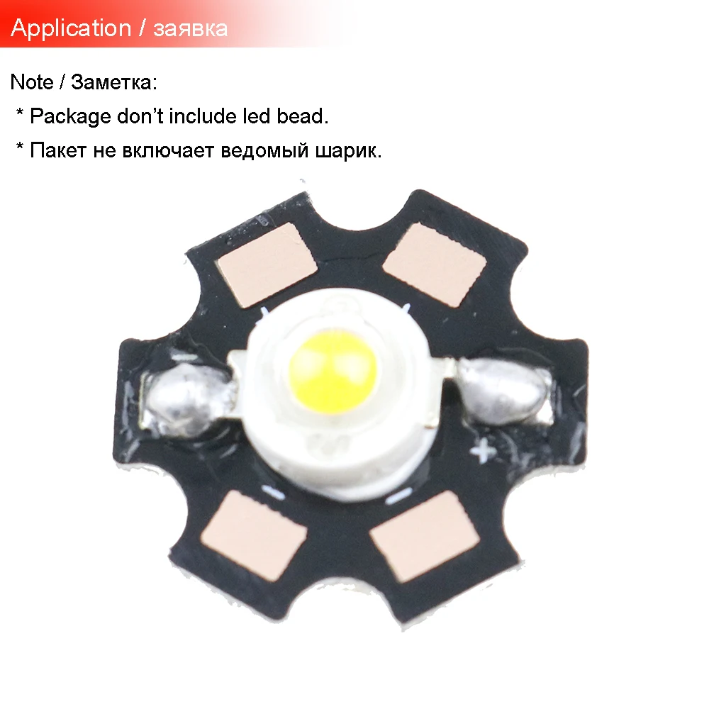 6 LED PIASTRA PCB IN ALLUMINIO 1 W 3 W 5 W DISSIPATORE DI CALORE POWER BOARD BASE PIASTRA NERA