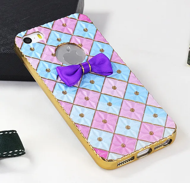 Luxury Silicone Case For iphone 5S Cover Cute Girl Color Glitter Soft