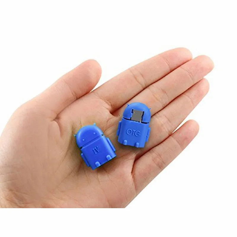 NYFundas 10PCS OTG Adapter Cartoon Robot Micro USB To USB Cable for Android Smartphone Tablet Mouse Keyboard MicroUSB Adaptador (6)