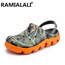 Летние сабо EVA; мужские сандалии; садовая обувь без застежки; Легкие пляжные сандалии для мужчин; повседневные водонепроницаемые шлепанцы; Мужская обувь унисекс