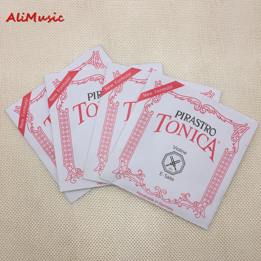 

4 pcs/set German Pirastro Tonica Violin Strings New Formula Ball End A, E, G, D Violino String For 3/4 4/4 Violin Accessories