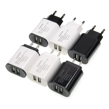 

2 Ports USB Charger 5V 2A Portable Mobile Phone Wall USB Adapter for IPhone Samsung Xiaomi Huawei EU/US Plug Chargers