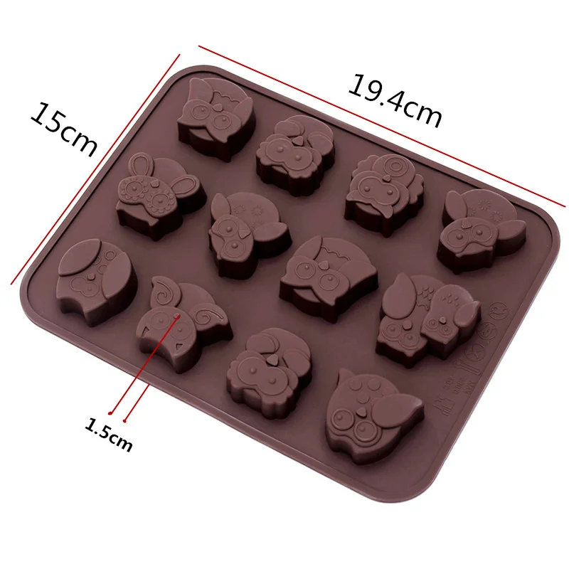Новая силиконовая форма Совы шоколадная форма антипригарная выпечка кондитерских изделий Инструменты желе конфеты печенья плесень инструменты для украшения тортов из мастики