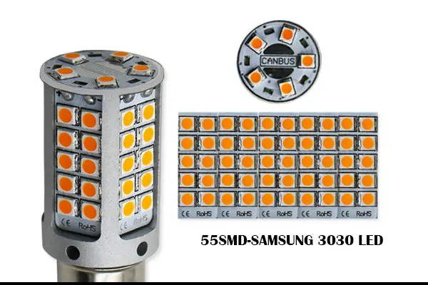 Высокая Мощность 21 Вт Amber BAU15S 7507 PY21W canbus led замена лампы для BMW f22 F30 F32 2 3 4 серии передней указатели поворота