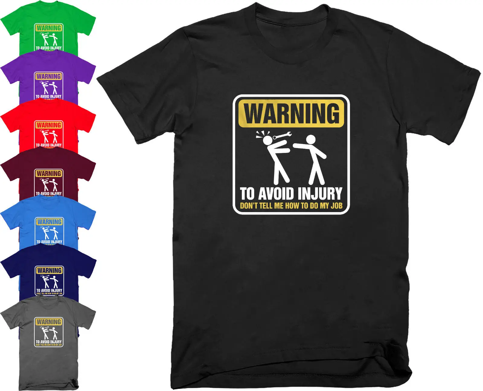 Warning to Avoid Injury T Shirt Funny Mechanics Fathers Day Dad Present ...