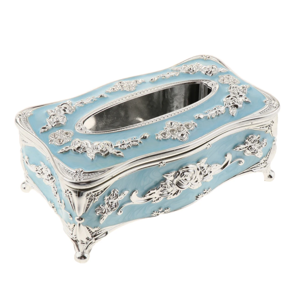 European Luxury Napkin Holder Acrylic Tissue Box Case Paper Dispenser Container Box For Home KTV