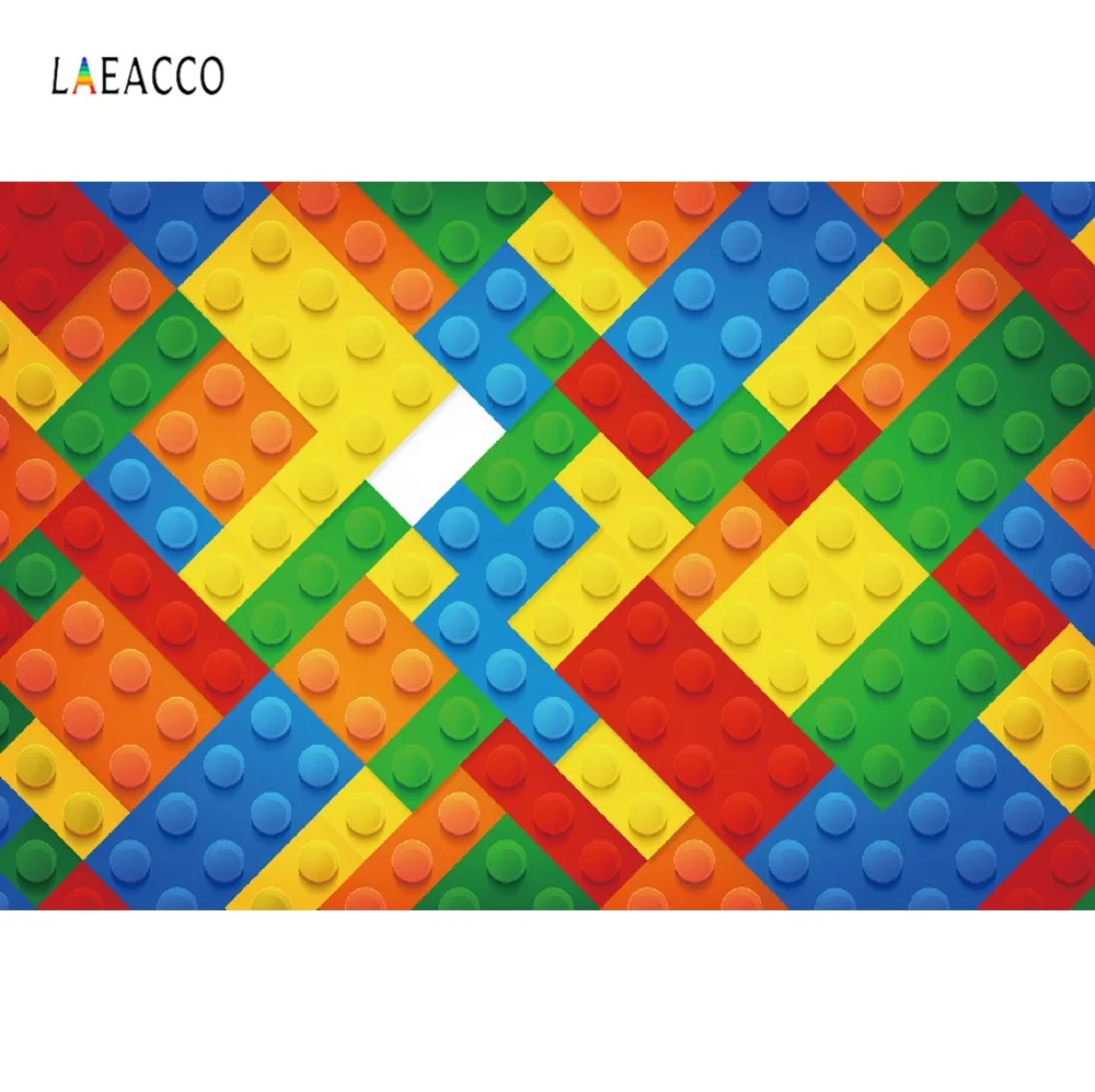 

Laeacco Baby Toy Bricks Lego Happy Birthday Party Child Portrait Photographic Backgrounds Photography Backdrops Photo Studio