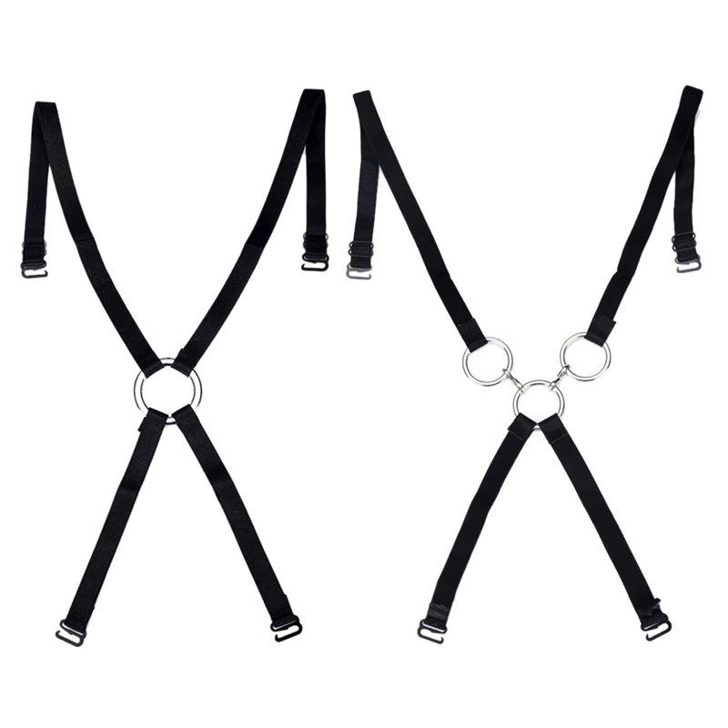 

1Pc New Bra shoulder strap cross the replacement of metal decoration back underwear belt behind double shoulder strap cross