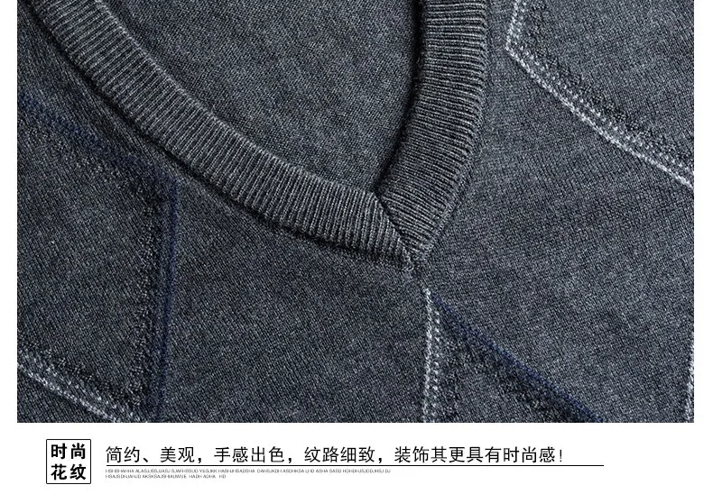 Новинка дизайн Осенняя мода V образным вырезом без рукавов s, связанное с узором "ромбиками" шерстяной свитер, жилет