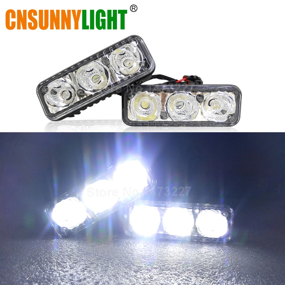 Cnsunnylight Impermeabile Auto in Alluminio Ad Alta Potenza Led Daytime Corsa E Jogging Luci con Lente Dc 12V Super White 6000K Drl fari Fendinebbia-in Gruppo faretto per auto da Automobili e motocicli su